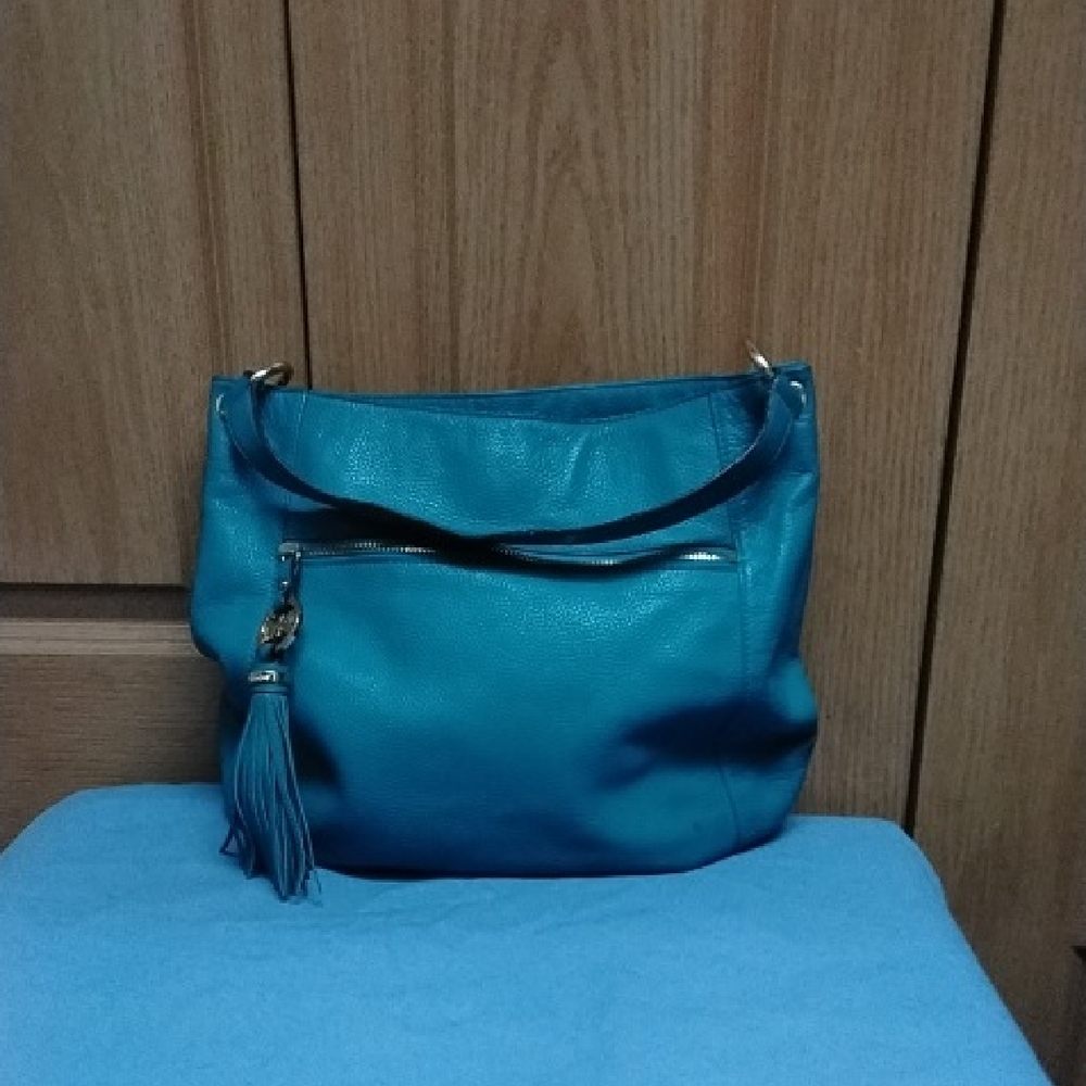MICHAEL Michael Kors Teal Hobo Shoulder Bag with Tassel
